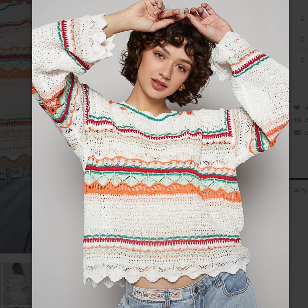 POL Multicolor Striped Sweater - Picture 5 of 6